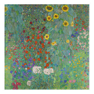 Gustav Klimt - Country Garden with Sunflowers Acrylic Print