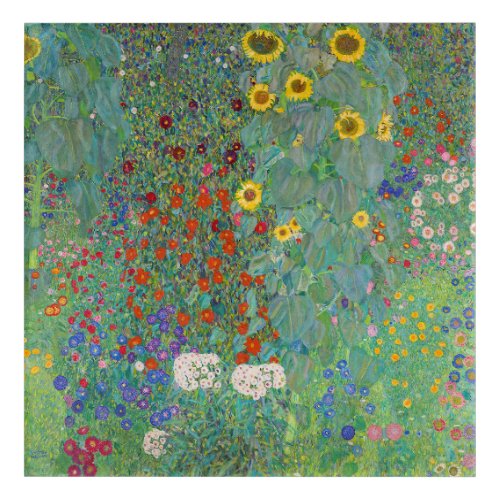 Gustav Klimt _ Country Garden with Sunflowers Acrylic Print