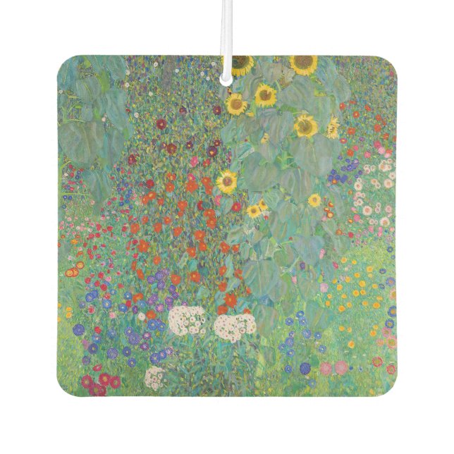 Gustav Klimt - Country Garden with Sunflowers Air Freshener (Front)