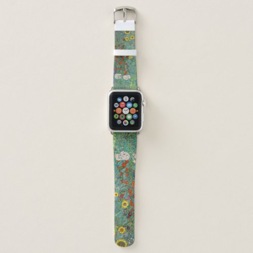 Gustav Klimt _ Country Garden with Sunflowers Apple Watch Band