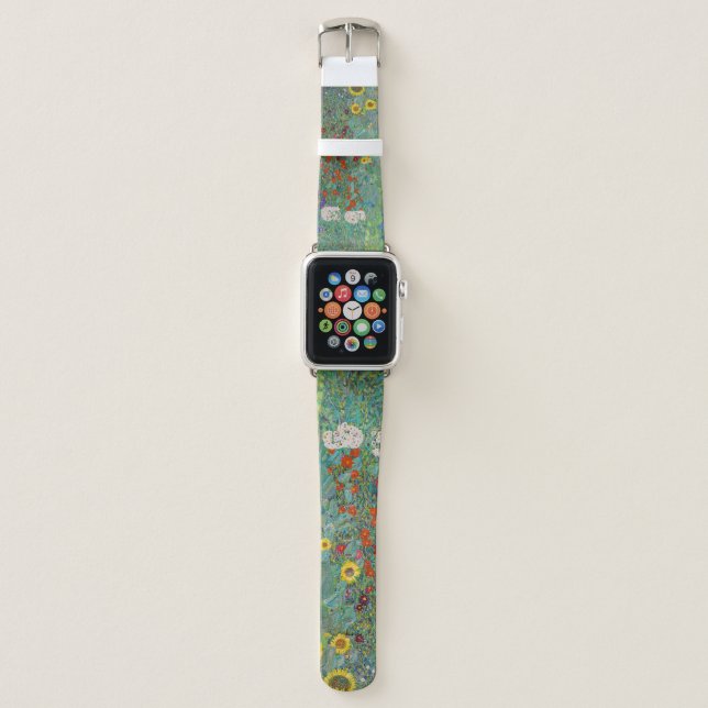 Gustav Klimt - Country Garden with Sunflowers Apple Watch Band (Front)