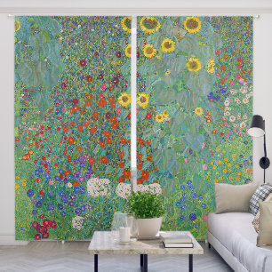 Gustav Klimt - Country Garden with Sunflowers Blackout Curtains