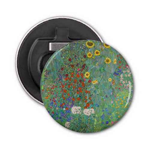 Gustav Klimt _ Country Garden with Sunflowers Bottle Opener