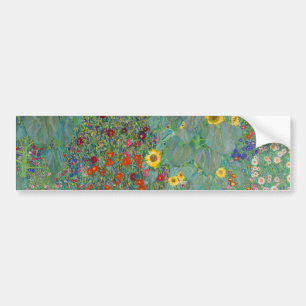 Gustav Klimt - Country Garden with Sunflowers Bumper Sticker