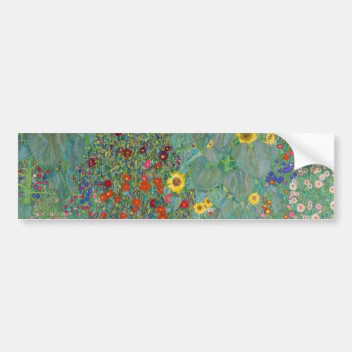 Gustav Klimt _ Country Garden with Sunflowers Bumper Sticker