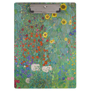 Gustav Klimt - Country Garden with Sunflowers Clipboard