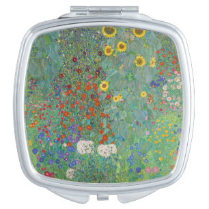 Gustav Klimt - Country Garden with Sunflowers Compact Mirror