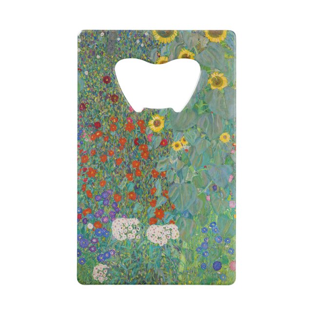 Gustav Klimt - Country Garden with Sunflowers Credit Card Bottle Opener (Front)