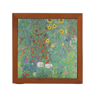 Gustav Klimt - Country Garden with Sunflowers Desk Organizer