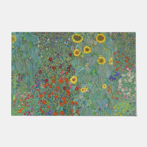 Gustav Klimt _ Country Garden with Sunflowers Doormat