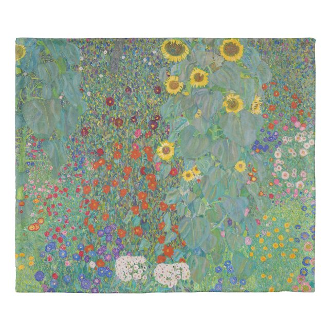Gustav Klimt - Country Garden with Sunflowers Duvet Cover (Front)