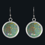 Gustav Klimt - Country Garden with Sunflowers Earrings<br><div class="desc">Country Garden with Sunflowers / Farm Garden with Sunflowers - Gustav Klimt in 1905-1906</div>