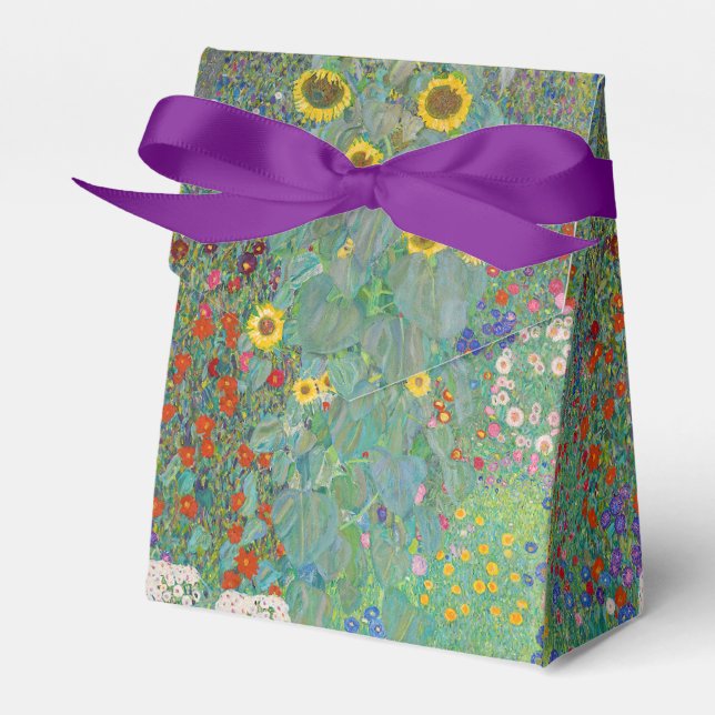 Gustav Klimt - Country Garden with Sunflowers Favor Boxes (Front Side)