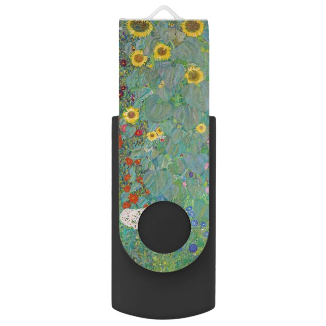 Gustav Klimt - Country Garden with Sunflowers Flash Drive (Front Vertical)