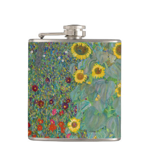Gustav Klimt - Country Garden with Sunflowers Flask