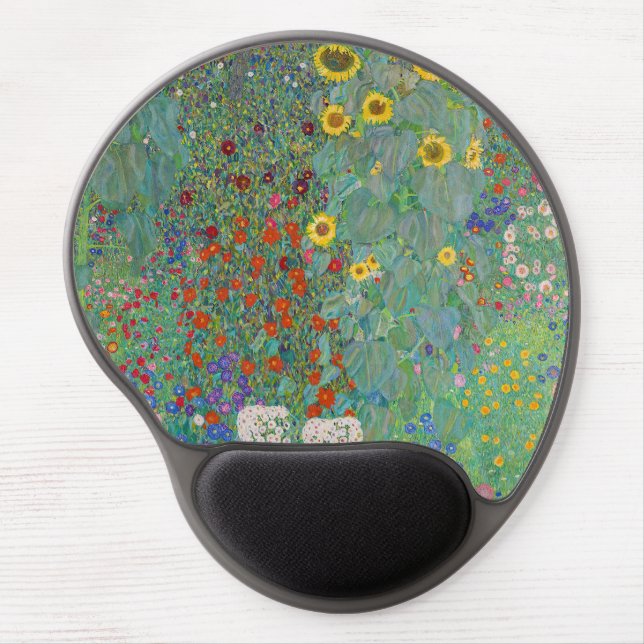 Gustav Klimt - Country Garden with Sunflowers Gel Mouse Pad (Front)