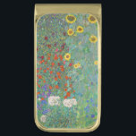 Gustav Klimt - Country Garden with Sunflowers Gold Finish Money Clip<br><div class="desc">Country Garden with Sunflowers / Farm Garden with Sunflowers - Gustav Klimt in 1905-1906</div>