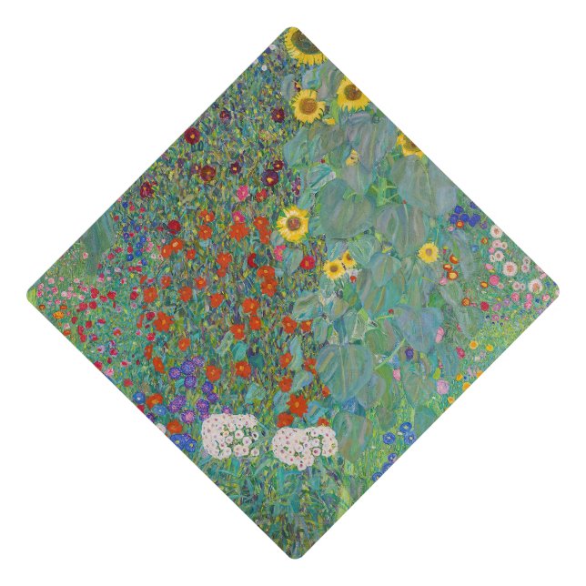 Gustav Klimt - Country Garden with Sunflowers Graduation Cap Topper (Front)