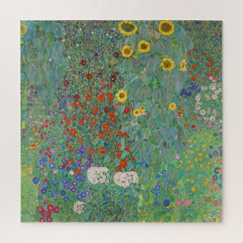 Gustav Klimt _ Country Garden with Sunflowers Jigsaw Puzzle