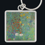 Gustav Klimt - Country Garden with Sunflowers Keychain<br><div class="desc">Country Garden with Sunflowers / Farm Garden with Sunflowers - Gustav Klimt in 1905-1906</div>