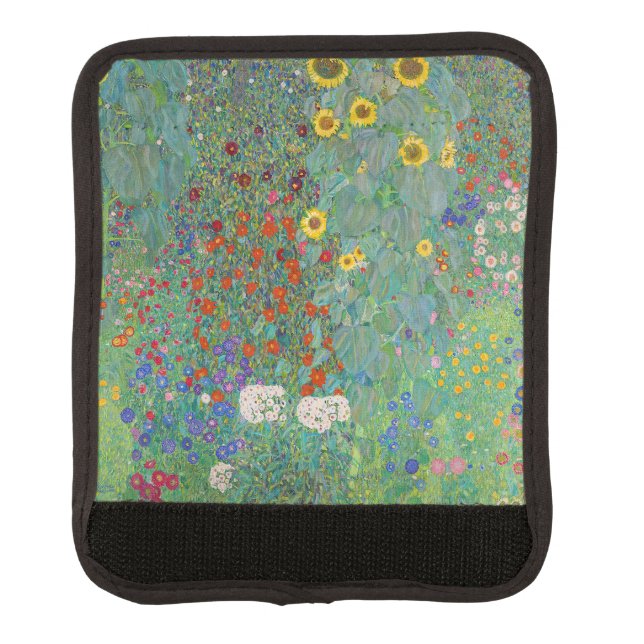 Gustav Klimt - Country Garden with Sunflowers Luggage Handle Wrap (Front)