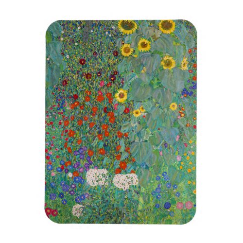 Gustav Klimt _ Country Garden with Sunflowers Magnet