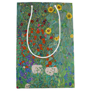 Gustav Klimt - Country Garden with Sunflowers Medium Gift Bag