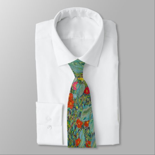 Gustav Klimt _ Country Garden with Sunflowers Neck Tie