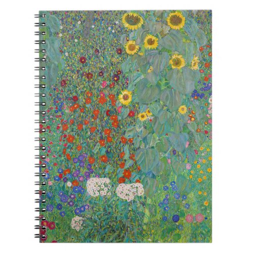 Gustav Klimt _ Country Garden with Sunflowers Notebook