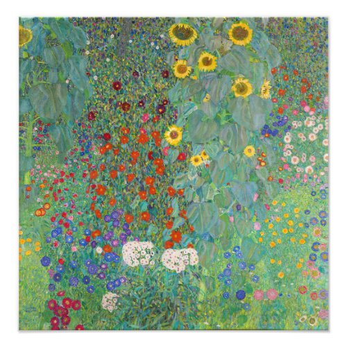 Gustav Klimt _ Country Garden with Sunflowers Photo Print