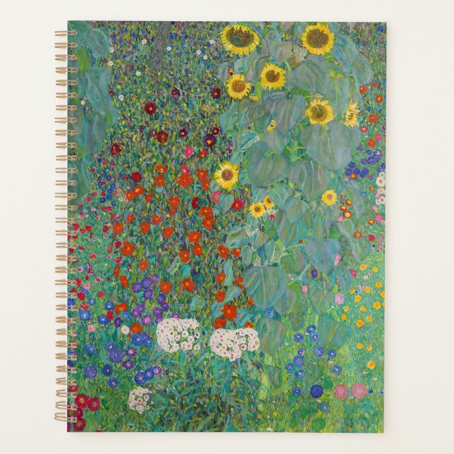 Gustav Klimt - Country Garden with Sunflowers Planner (Front)
