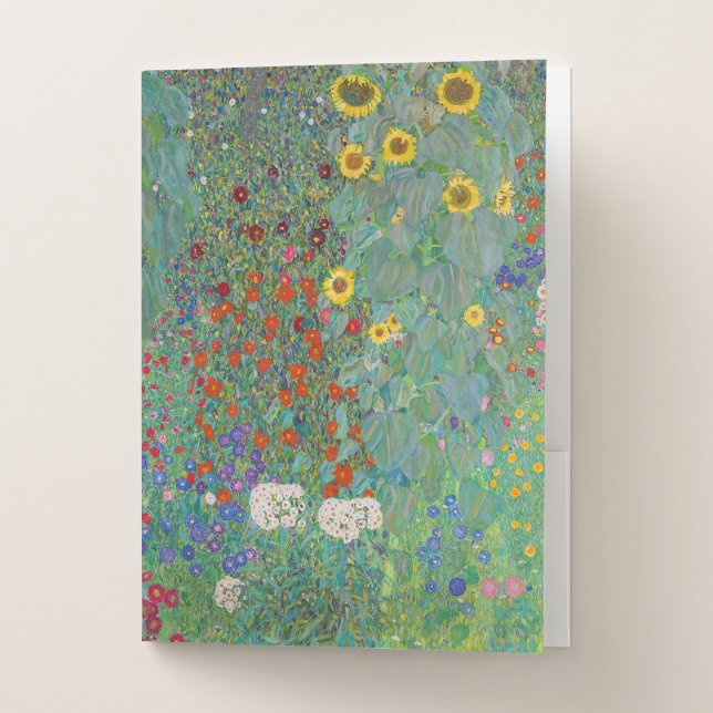 Gustav Klimt - Country Garden with Sunflowers Pocket Folder (Front)