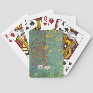 Gustav Klimt - Country Garden with Sunflowers Poker Cards