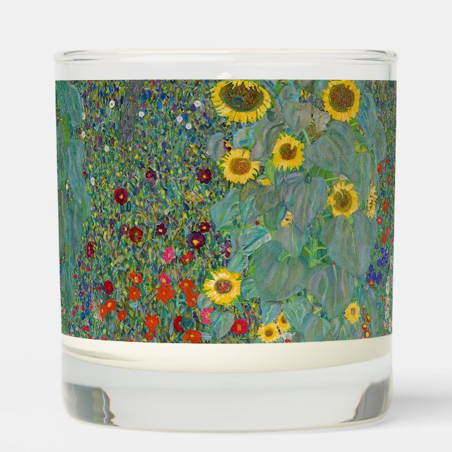 Gustav Klimt - Country Garden with Sunflowers Scented Candle (Front)