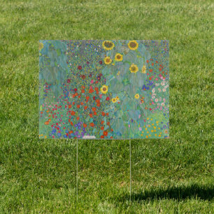 Gustav Klimt - Country Garden with Sunflowers Sign