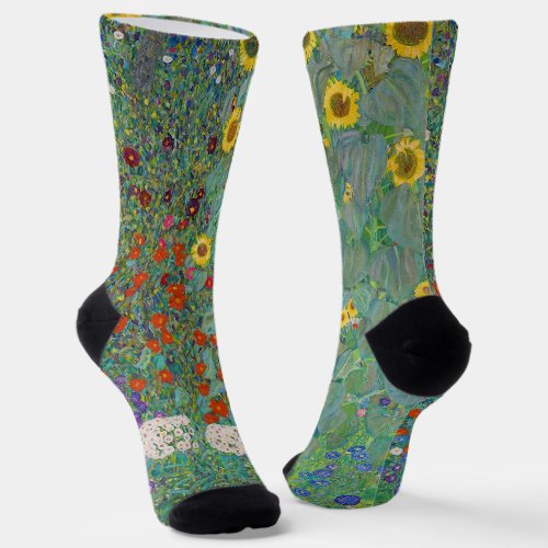 Gustav Klimt _ Country Garden with Sunflowers Socks