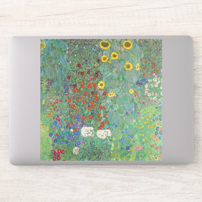 Gustav Klimt - Country Garden with Sunflowers Sticker (Computer)