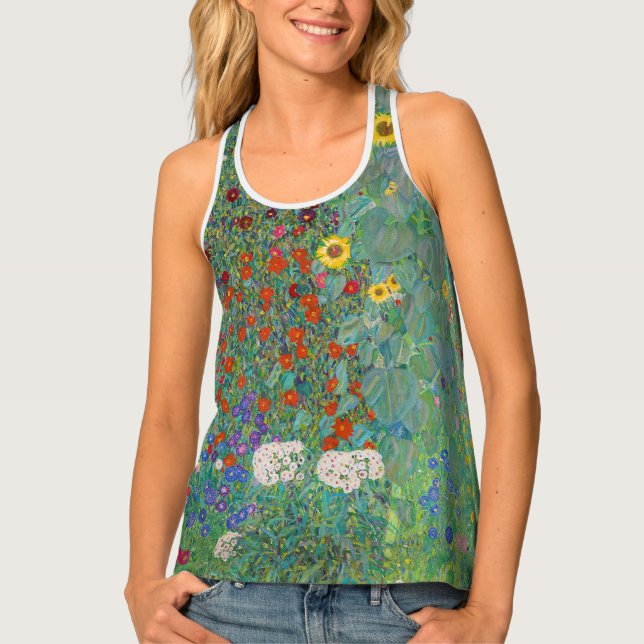 Gustav Klimt - Country Garden with Sunflowers Tank Top (Front)