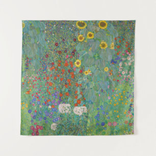 Gustav Klimt - Country Garden with Sunflowers Tapestry