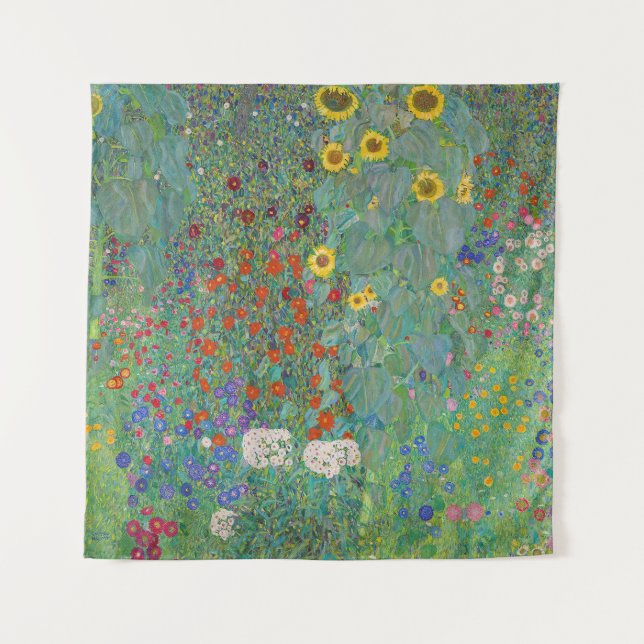 Gustav Klimt - Country Garden with Sunflowers Tapestry (Front)