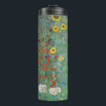 Gustav Klimt - Country Garden with Sunflowers Thermal Tumbler<br><div class="desc">Country Garden with Sunflowers / Farm Garden with Sunflowers - Gustav Klimt in 1905-1906</div>