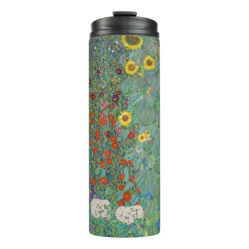 Gustav Klimt _ Country Garden with Sunflowers Thermal Tumbler