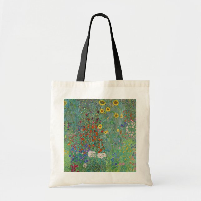 Gustav Klimt - Country Garden with Sunflowers Tote Bag (Front)