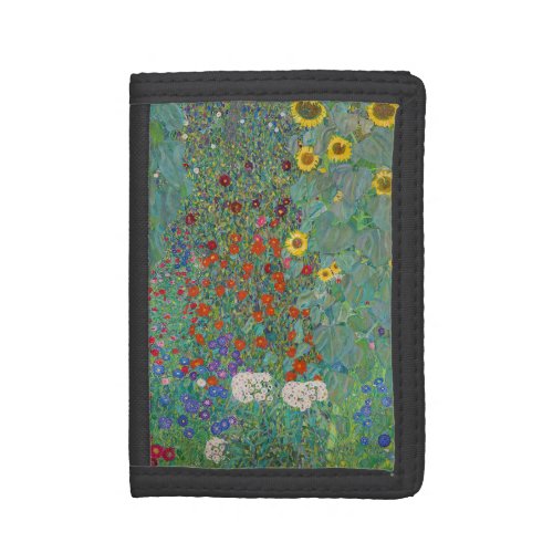 Gustav Klimt _ Country Garden with Sunflowers Trifold Wallet
