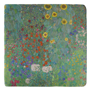 Gustav Klimt - Country Garden with Sunflowers Trivet