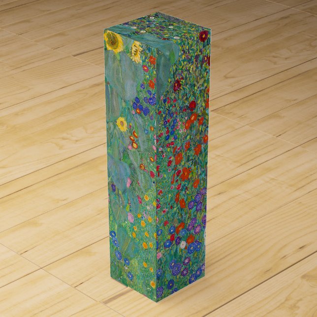 Gustav Klimt - Country Garden with Sunflowers Wine Box (Back)