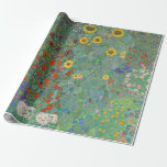 Gustav Klimt - Country Garden with Sunflowers Wrapping Paper<br><div class="desc">Country Garden with Sunflowers / Farm Garden with Sunflowers - Gustav Klimt in 1905-1906</div>