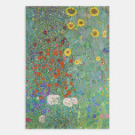 Gustav Klimt - Country Garden with Sunflowers Wrapping Paper Sheets<br><div class="desc">Country Garden with Sunflowers / Farm Garden with Sunflowers - Gustav Klimt in 1905-1906</div>