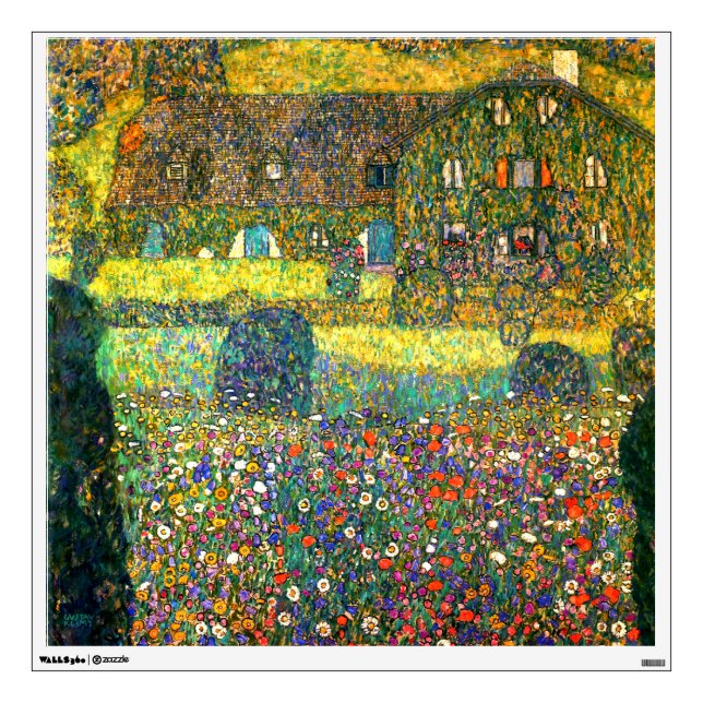Gustav Klimt: Country House at the Attersee Wall Sticker (Front)