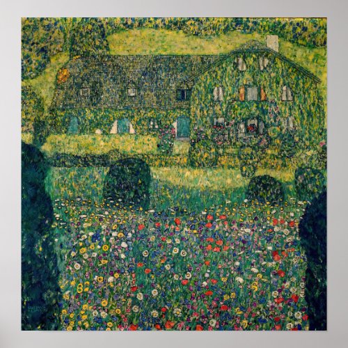 Gustav Klimt _ Country House by the Attersee Poster